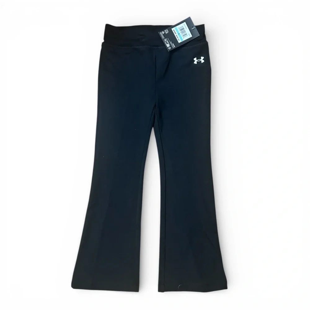 NWT Under Armour Girls 2-Piece Set | Youth Small Tee & Size 5 Flare Leggings